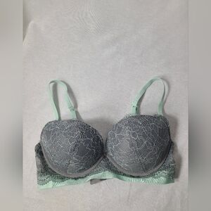 Lasenza Beyond sexy gray lace push up bra size 32C